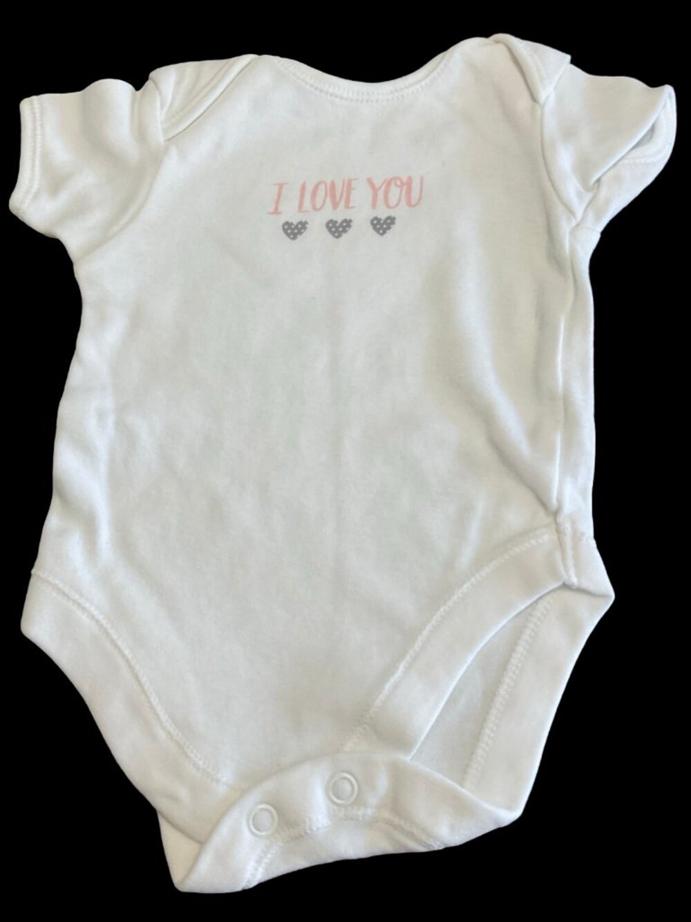 👣 10/$25 - White "I Love You" Onesie